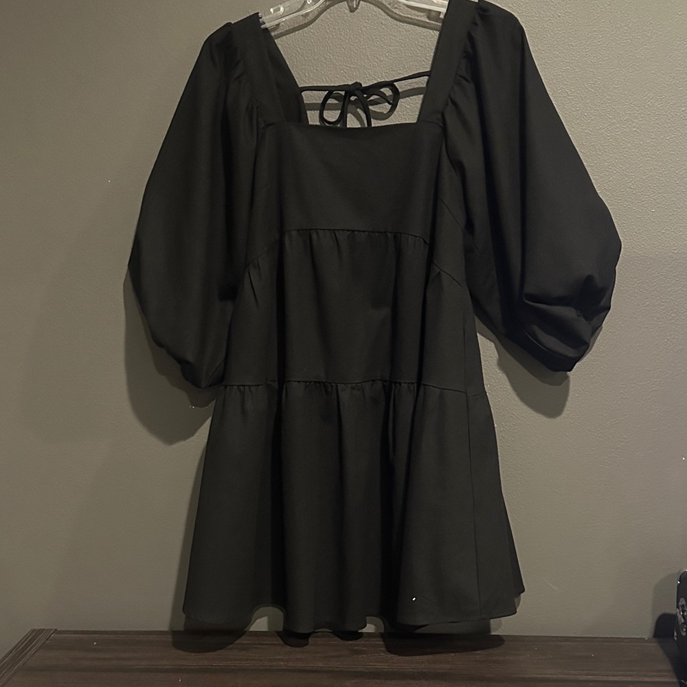 Johnnybecca linen Black Mini Dress